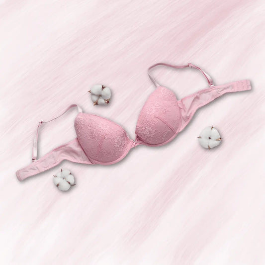 Comfortable embroidery pushup Ribbon Design Bra