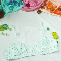 Casual Non Padded Feather Heart Soft