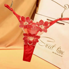 Tri Flower Sexy Thong Panty