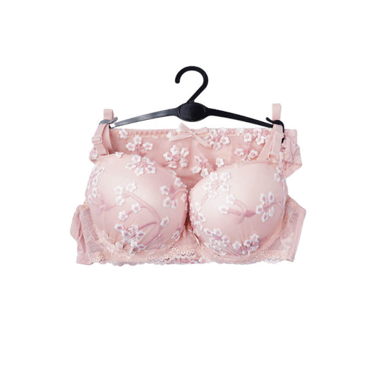 Embroidered Designed Underwire Padded Bra & Panty Set